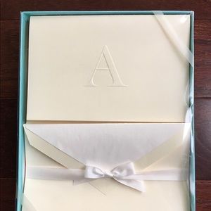 Tiffany A embossed stationary